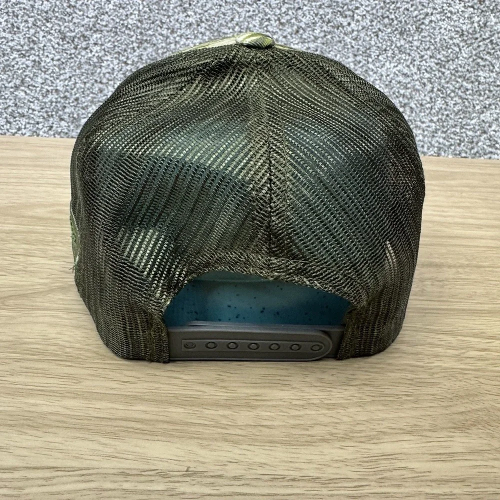 What The Fin Hats Lot Of 2 Snap Back Cap Camo Pattern Mesh Back Fishing Outdoors